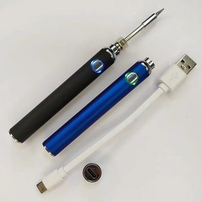 1-5pcs Type-c Bottom charging Tiny lectric Soldering Iron 650mAh Battery 510 Thread Connection Heat Pen Welding Solder Iron
