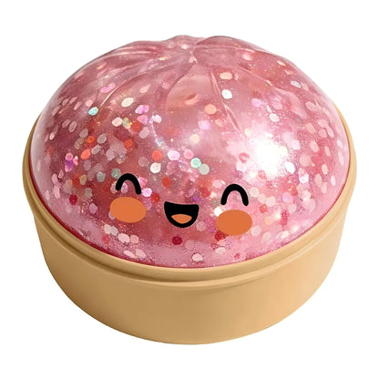 Glitter Crystal Dumpling Squishy Box Sensory Squeeze Toy for Stress Relief Colorful Glittery Dough Ball Fidget Toy Gift