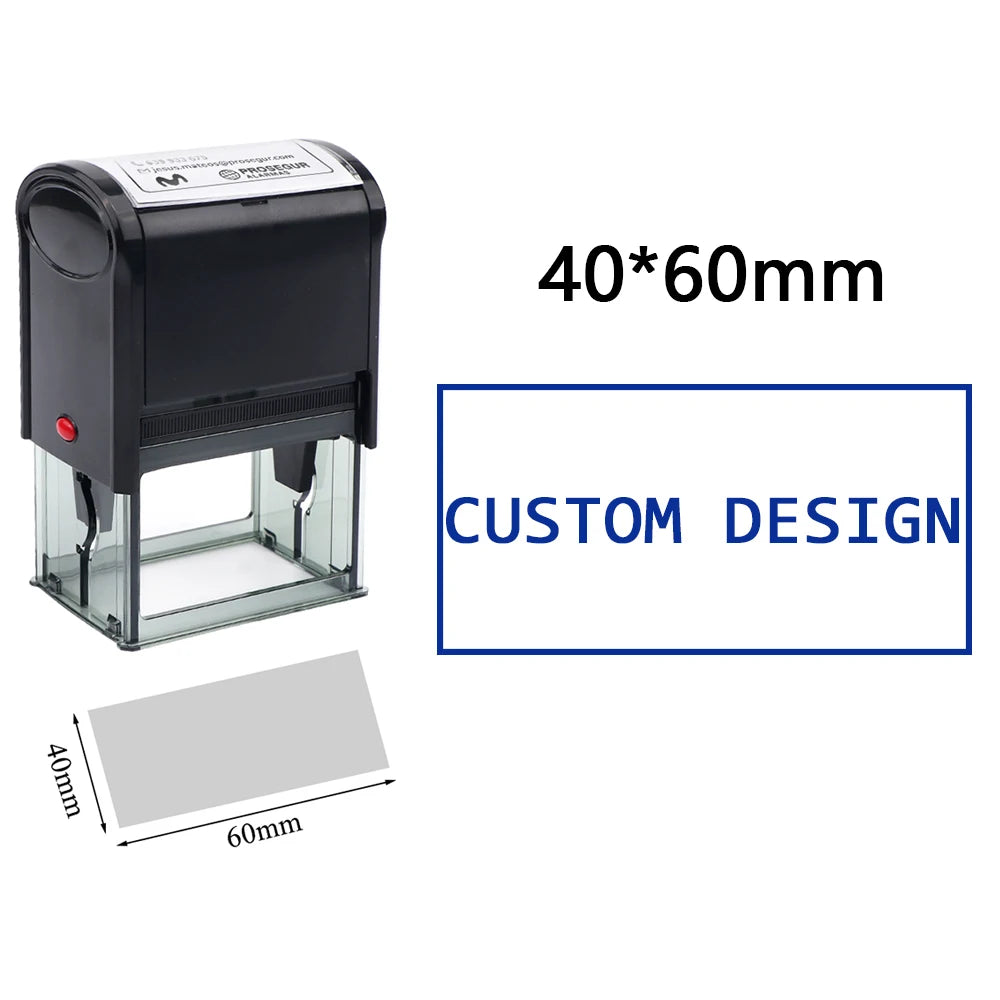 Custom Self-Inking Stamp DIY Rubber Stamp Kit Custom LOGO Personalized Self Inking Business Address Name Number Letter Printing