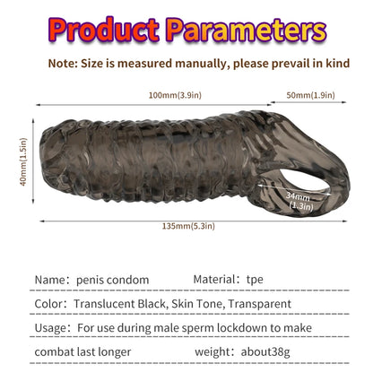 Penis Sleeve Reusable Sexy Toys for Men Penis Silicone Cock Sleeve Massage Adult Products For Woman Gay Penis Toys Sexual Goods
