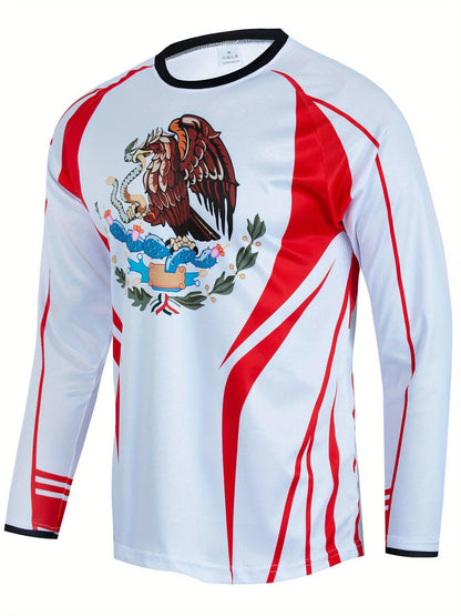 Fashion Mexican Flag T-Shirts Mexico 3D Print Men Woman Long Sleeve T Shirt Streetwear Oversized Harajuku Kids Tees Top Clothing
