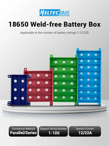 Weld-free 18650 Battery Holder/box Pure Copper High Current Lithium Battery in parallel in series DIY Battery Case 1s-8s 2s 5s