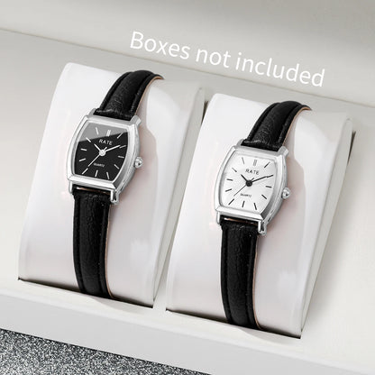 2PCS/Set Fashion Casual Women Watches Leather Strap Quartz Wristwatch Reloj Mujer Girls Clock Gift（Without Box）