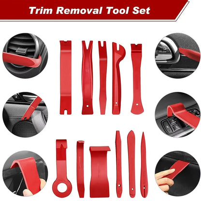 7/8/11/12Pcs Car Door Clip Car Disassembly Tools Set DVD Stereo Refit Kits Interior Plastic Trim Panel Dashboard Removal Tools