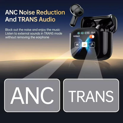 AI Real-time Translation Headset, 150 Language Translation. Translation Wireless Headphones, LCD Large-screen TWS In-ear ANC ENC