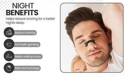 Nose Strips for Breathing, Oil & Sweat Proof Adhesive, Athletic Nasal Strips for Snoring & Sleeping