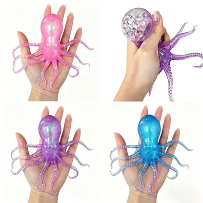 NEW 4 Styles Jellyfish Octopus Stress Balls for Kids Adults Squeeze Balls Sensory Fidget Toy Squishy Toys