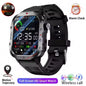 2026 New Military Smart Watch Men IP67 3ATM Outdoor Sports Fitness Tracker Blood Pressure Health Monitor BT Calls GPS Smartwatch