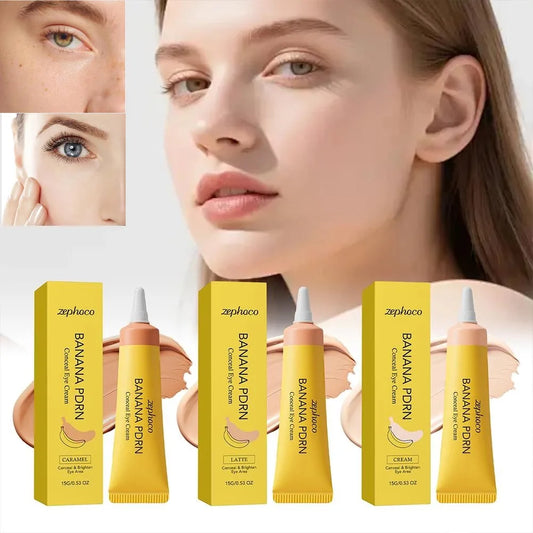Premium Banana PDRN Eye Dark Circles Blemishes Brightener Concealer Cover Lightweight Non-sticky Under-Eye Concealer Moisturizer