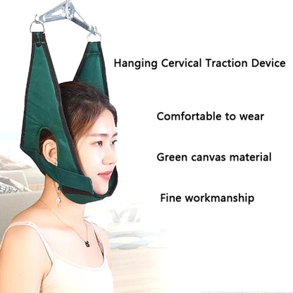1pcs NEW Hanging Cervical Traction Device Soft Neck Stretching Belt Pain Relief Metal Bracket Chiropractic Neck Traction Cushion