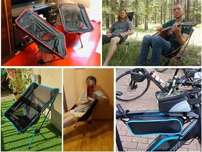 Folding Camping Chair Travel Ultralight Beach Accessories Playa Fishing Lightweight Portable Outdoor Foldable Furniture