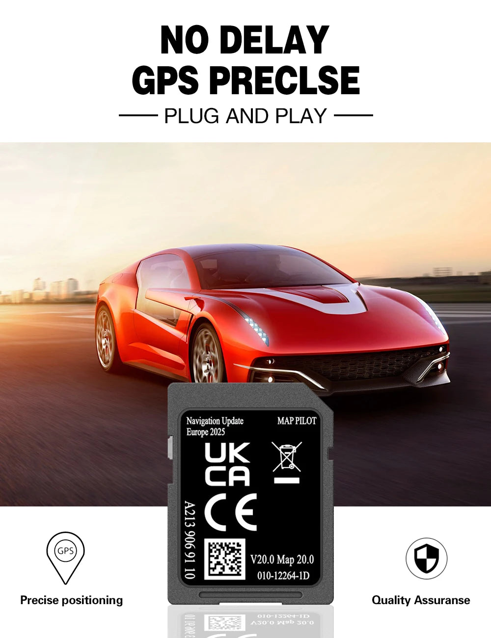 for Mercedes C-Class W205 E V X-Class GLC Vehicle V20 Navigation Sat Nav SD Card A2139069110 Europe map 2025