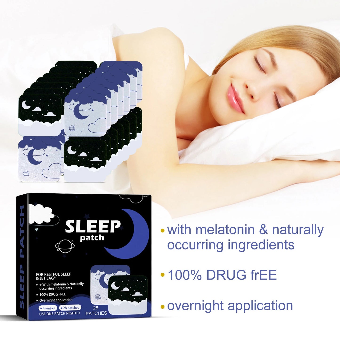 Sleep Aid Patch Improve Sleeping Quality Sleeping Aid Apnea Device Patches Relieve Irritability Insomnia Anxiety