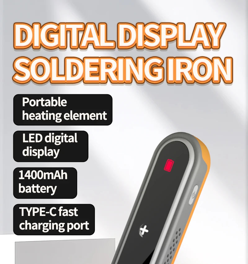 JCD USB Soldering Iron Portable 5V 15W built-in battery with Three-Level Temperature Control Wireless Mini Soldering Tools