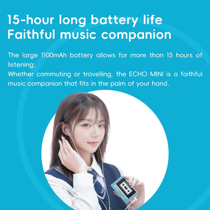 SnowSky/FiiO Echo Mini HiFi Bluetooth MP3 Pure Music Player, 15 godzin odtwarzania, wyjście słuchawkowe 3,5 mm/4,4 mm