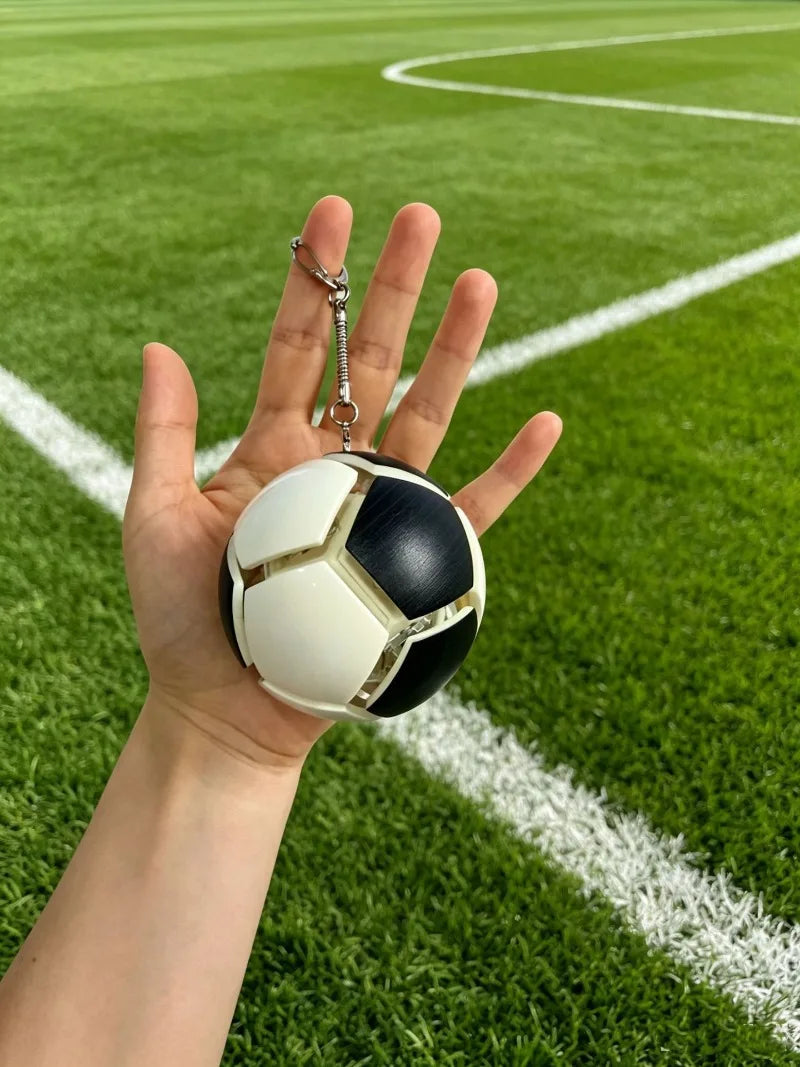 2026 New Football Pressing Ball Decompression Toy Football Pinching Music Keychain Bag Pendant Football Match Fans Surrounding