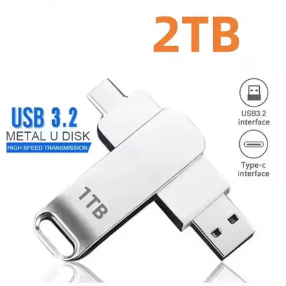 Lenovo 16TB USB 3.2 Flash Drives High Speed Transfer Metal Pendrive Memory Card Pendrive Flash Disk Memoria Waterproof Stick