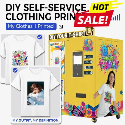 Smart Clothing Vending Machine Personalized Fashion AI Customizer DIY Garment Design Kiosk On Demand T Shirt Hoodie Production