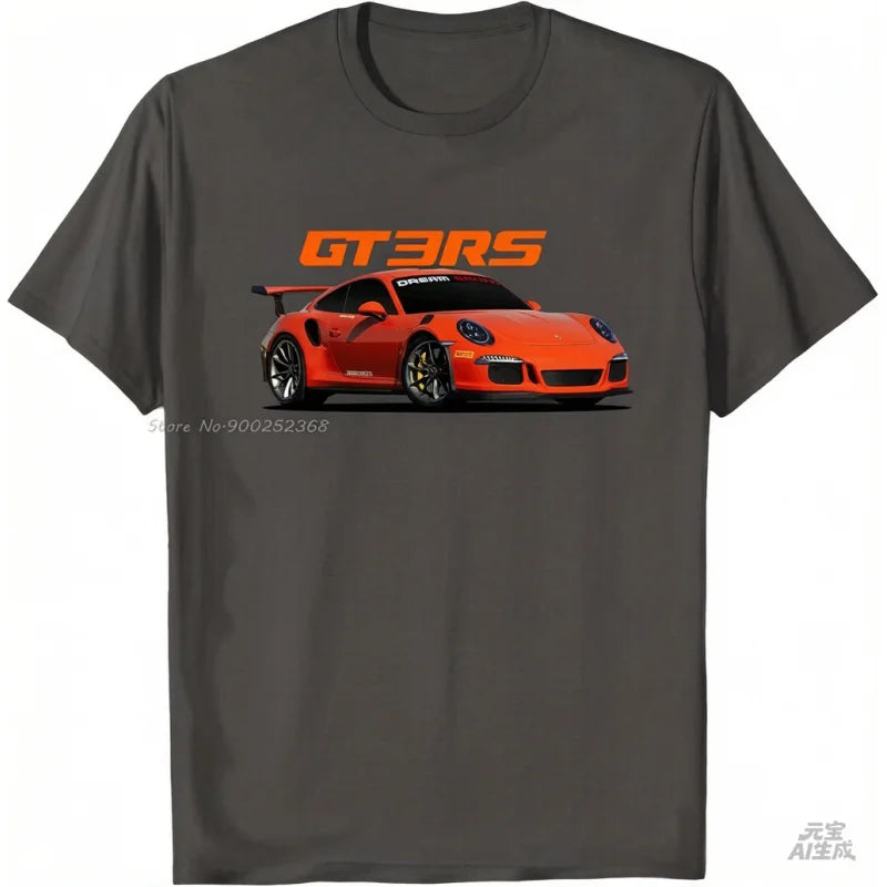 Classic Car Retro Vintage T-Shirt Gt3 Rs Silhouette Summer  Men Casual Fashion Tees Streetwear Top