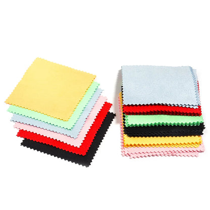 20/50pcs Polish Polishing Cloth Silver Color Cleaning Polishing Cloth Soft Clean Wipe Wiping Cloth For Silver Gold Jewelry Tool