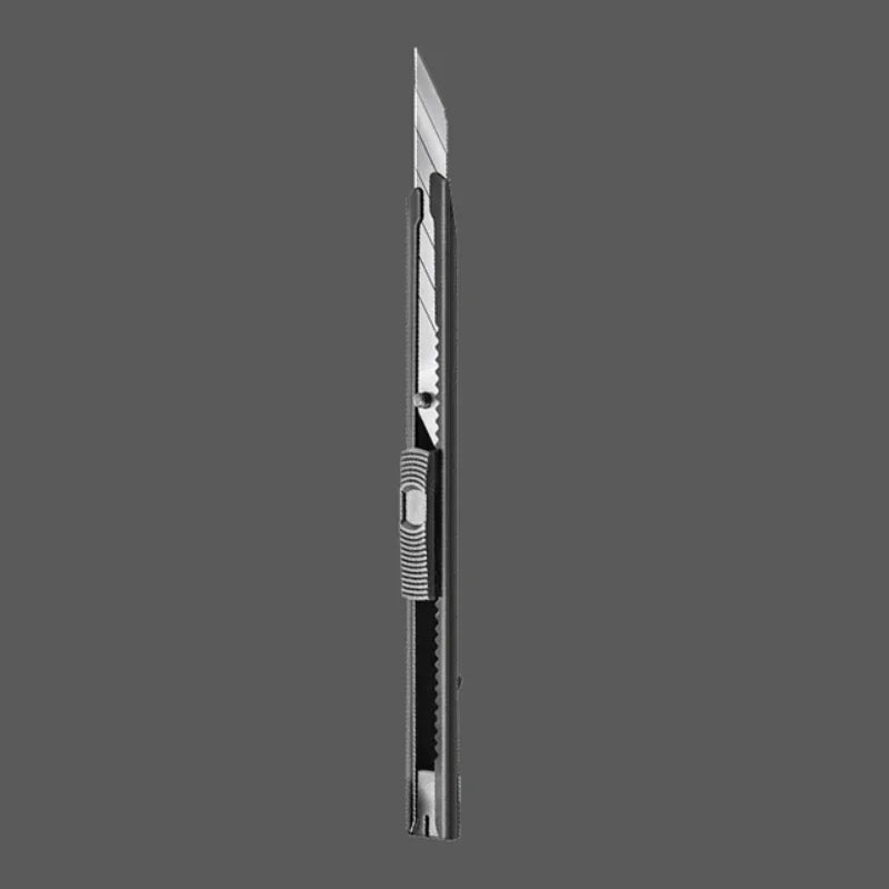 Deli Retractable Office Use Utility Knife High Carton Steel 9mm 30 Degree Blade Box Cutter Self-Locking Design Cutting Knives