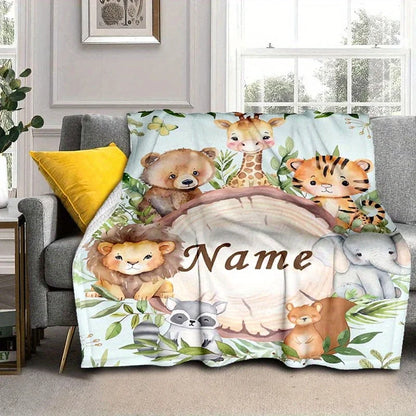 1pc Creative Blanket, Custom Name Blanket, Soft Blanket for Bedroom Sofa, Room Decoration Gift