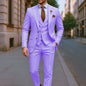 High Quality 3 Piece Yellow Men Suits Peak Lapel Slim Fit Men Clothing Elegant Wedding Jacket Vest Pants Sets for Business Party