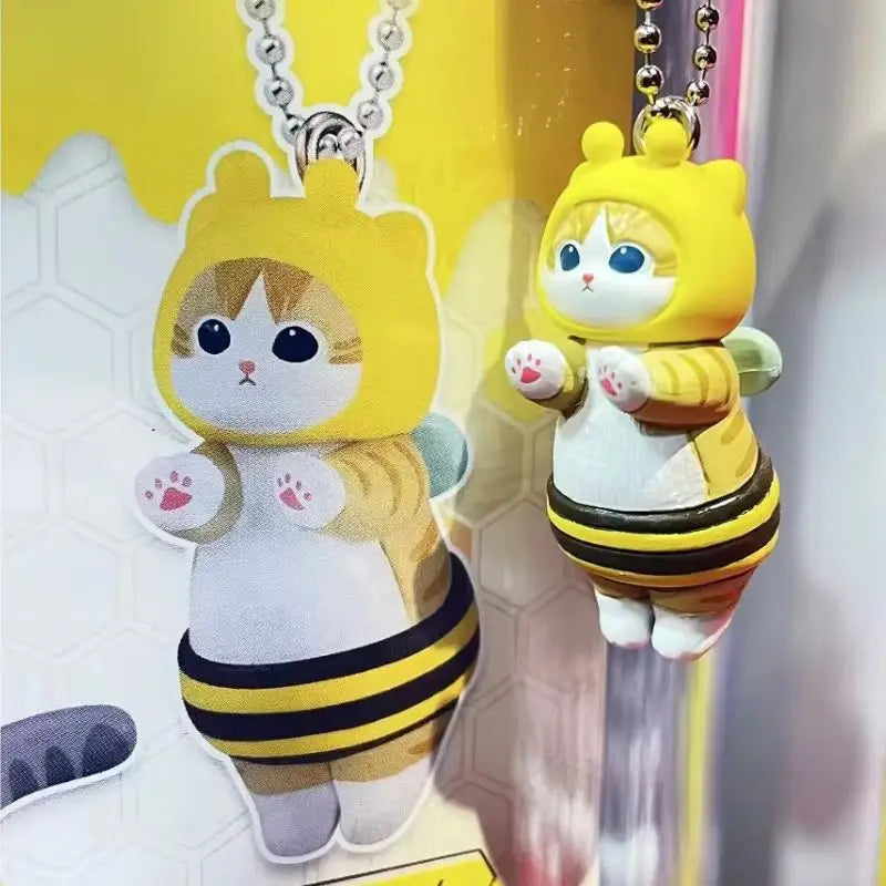 Shaped Mofusand Bee Blind Box Twisted Egg Bee Cat Anime Figure Ornament Cute Doll Handmade Model Decoration Toys Surprise Gift