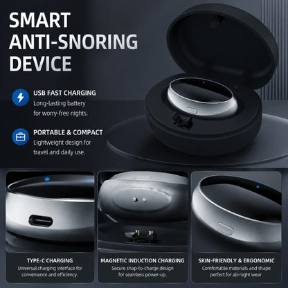 Smart Anti-Snoring Device TENS Pulse Snore Stopper Portable Sleep Aid Health Noise Reduction for Improved Sleep Quality