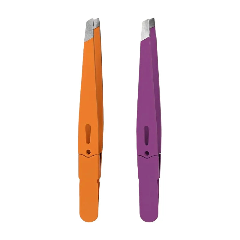 High-Quality Eyebrow Tweezer Colorful Hair Beauty Fine Hairs Puller Stainless Steel Slanted Eye Brow Clips Removal Makeup Tools