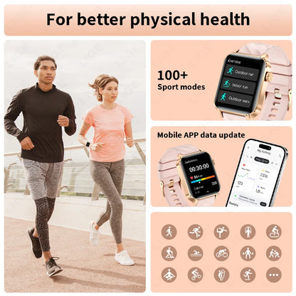 LIGE Smartwatch dla mężczyzn i kobiet Luksusowy Wodoszczelny Zegarek Sportowy z Pełnym Ekranem Dotykowym Smartwatch Fitness dla Xiaomi Huawei Android iOS iPhone