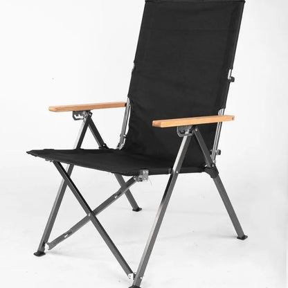 Outdoor camping fur seal chair portable picnic chair adjustable reclining lunch chair leisure barbecue fishing folding chair