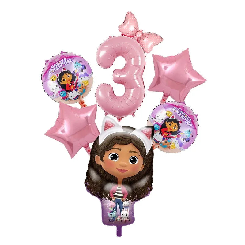 Gabby Dollhouse Birthday Party Supplies Plates Cups Tablecloth Napkins Gabby Cat Birthday Decoration Supply Kit Kids Party Favor