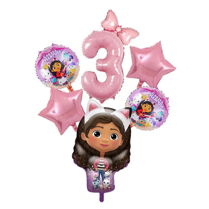 Gabby Dollhouse Birthday Party Supplies Plates Cups Tablecloth Napkins Gabby Cat Birthday Decoration Supply Kit Kids Party Favor