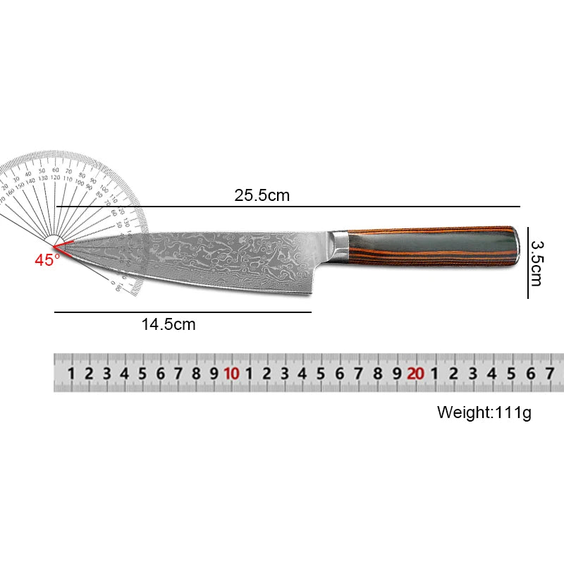 Damascus Steel Kitchen Knife Boning Steak BBQ Meat Cleaver Chef Utility Knife Paring  Kitchen Tools