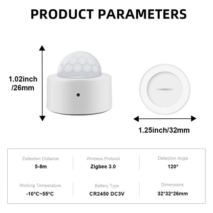 Zigbee PIR Motion Sensor PIR Infrared Detector Smart Home Security Alarm Ewelink App Control for Home Security