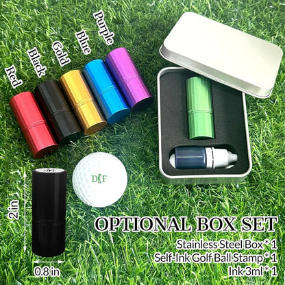 Personalized Golf Ball Stamp Custom Golf Ball Marker Stamp with Name,Initials,Logo or Year Self Inking,Waterproof,Refillable Ink