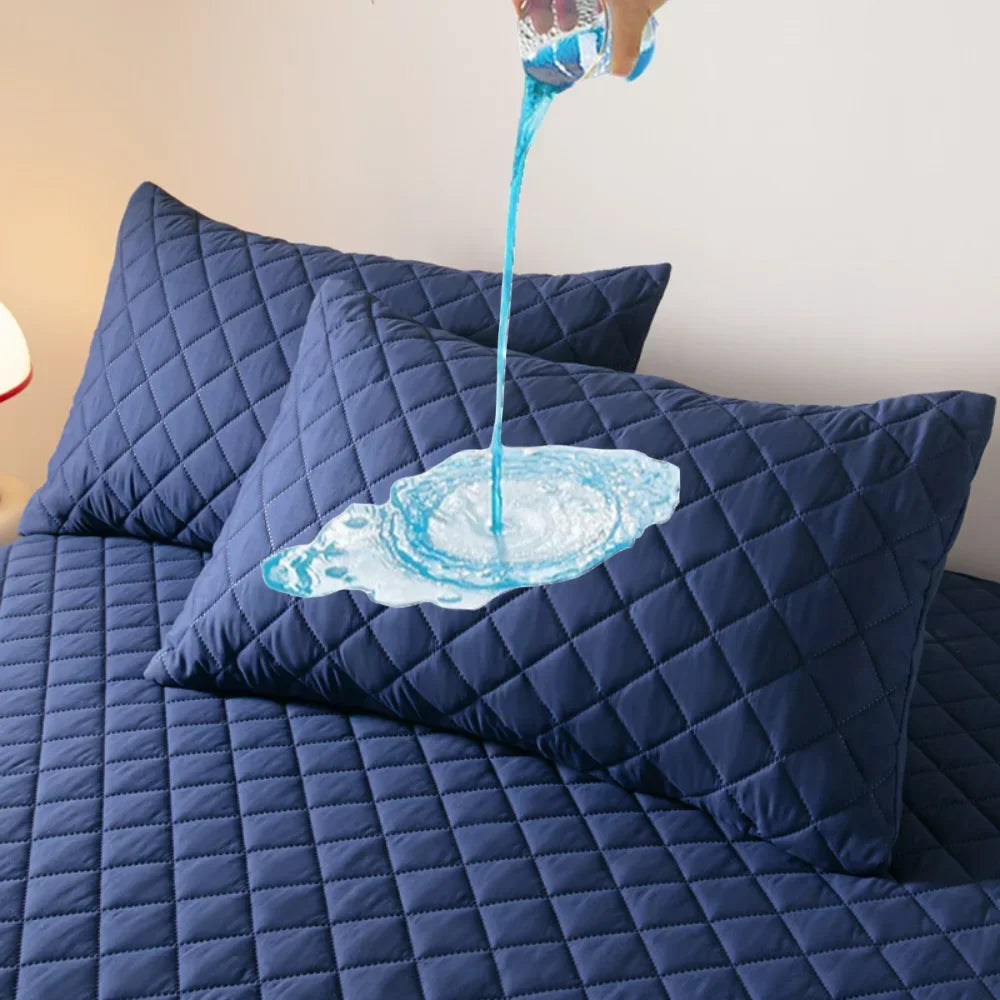 1 Pieces Waterproof Pillowcase Machine Washable Pillow Cover Bedroom Decor Suitable for With Children Just Pillowcase ,No Pillow