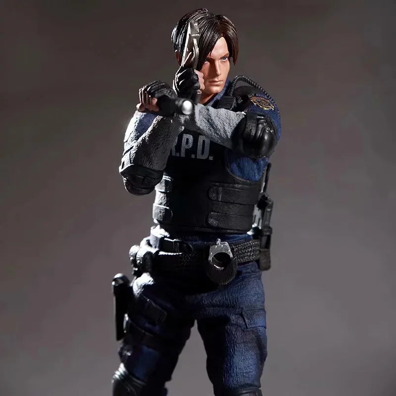 Action Figure 32cm Leon Kennedy Jill Valentine Zombie Hunter Anime Desk Decoration Gk Statue Toys Gift