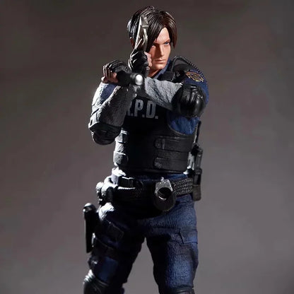 Action Figure 32cm Leon Kennedy Jill Valentine Zombie Hunter Anime Desk Decoration Gk Statue Toys Gift