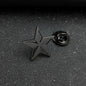 Classic Round Five-pointed Star Gold-plated Brooch, Men's Collar Lapel Pin Black, Suit Accessories, Gift for Husband