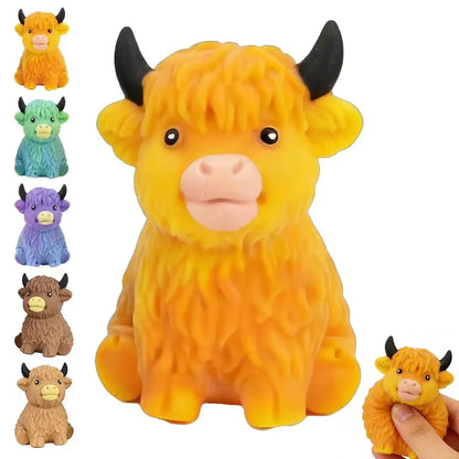 Highland Cow Sensory Toy For Slow Rising Squeeze Sensory Toys Highland Cow Stress Balls Gift Anxiety Relief Fidget Party Favor