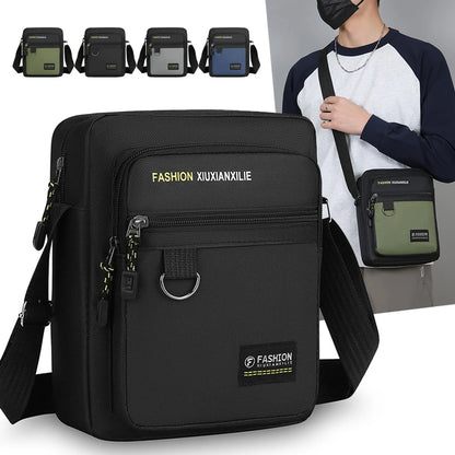 Men's Crossbody Bag Large Capacity MultiPocket Waterproof Oxford Casual Business Shoulder Sling Messenger for TravelDailyCommute