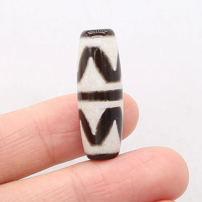 Natural Stone Bead Tibetans Divination Pattern Natural Agates Loose Bead for Women Making DIY Jewerly Necklace Gift 12x30mm