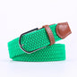 Unisex Elastic Fabric Woven Casual Women Belt Pin Buckle Expandable Braided Stretch Canvas Stylish Leisure Belts for Men