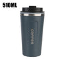Thermo Cafe Car Thermos Mug for Tea Water Coffee Leak_Proof Travel Thermo Cup Coffee Mug 380/510ML Double Stainless Steel