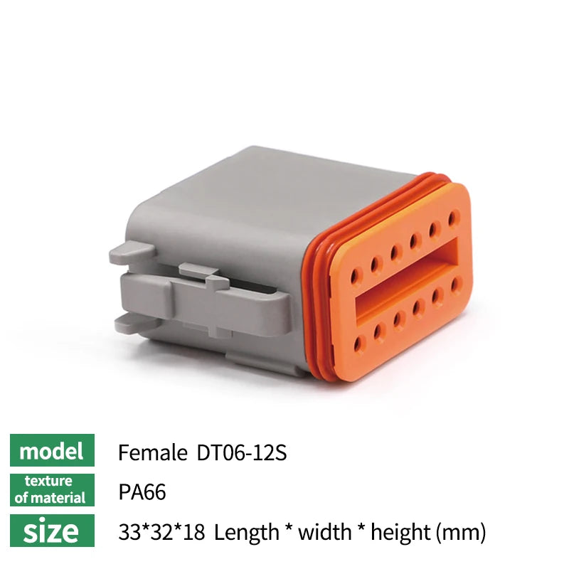 10/50/100 Sets Deutsch DTM/DT/DTP/DTF Automobile Connector Plug&Socket Male&Female Terminal DTM04-2/3/4/6/8/12 DTM06-2/3/4/6/8S