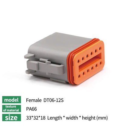 10/50/100 Sets Deutsch DTM/DT/DTP/DTF Automobile Connector Plug&Socket Male&Female Terminal DTM04-2/3/4/6/8/12 DTM06-2/3/4/6/8S