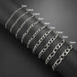 Punk Cuban Chain 3-10mm Wide Minimalist Bracelet Men Women Stainless Steel Gold Color Basic Hip Hop Figaro Chain Jewelry Gift