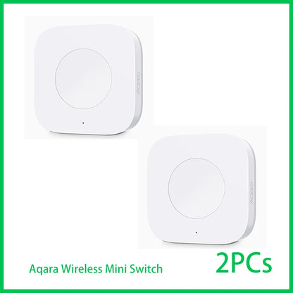 Aqara Wireless Mini Switch Zigbee Sensor Connection Smart Remote One Key Control Button Security Work for Mi Home APP Homekit